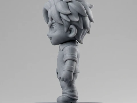 Chibi Anime Hero 3D Printable Figurine 3D Print Model