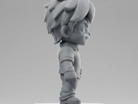 Chibi Anime Hero 3D Printable Figurine 3D Print Model