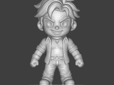 Chibi Anime Hero 3D Printable Figurine 3D Print Model