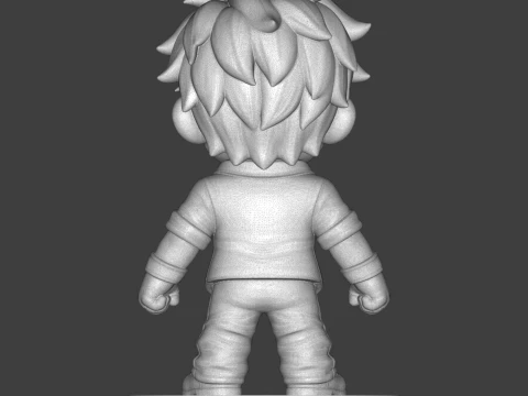 Chibi Anime Hero 3D Printable Figurine 3D Print Model