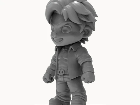 Chibi Anime Hero 3D Printable Figurine 3D Print Model
