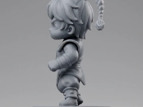 Chibi Martial Arts Hero 3D Printable Figurine 3D Print Model
