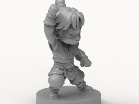 Chibi Martial Arts Hero 3D Printable Figurine 3D Print Model