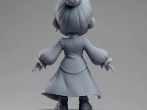 Chibi Anime Fantasy Mage 3D Printable Figurine 3D Print Model