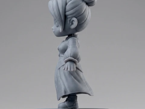Chibi Anime Fantasy Mage 3D Printable Figurine 3D Print Model