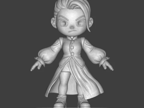 Chibi Anime Fantasy Mage 3D Printable Figurine 3D Print Model