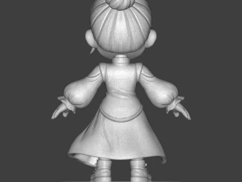 Chibi Anime Fantasy Mage 3D Printable Figurine 3D Print Model