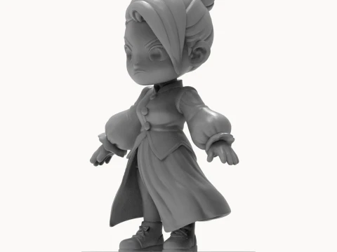 Chibi Anime Fantasy Mage 3D Printable Figurine 3D Print Model