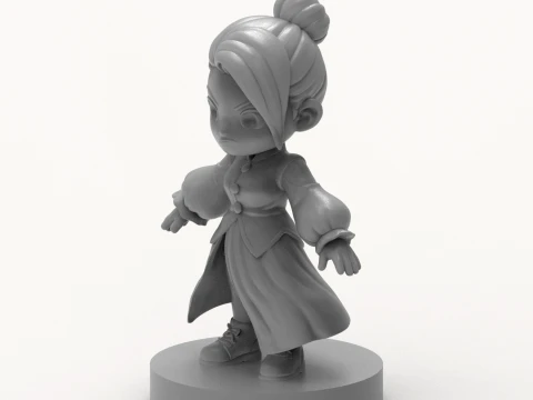 Chibi Anime Fantasy Mage 3D Printable Figurine 3D Print Model