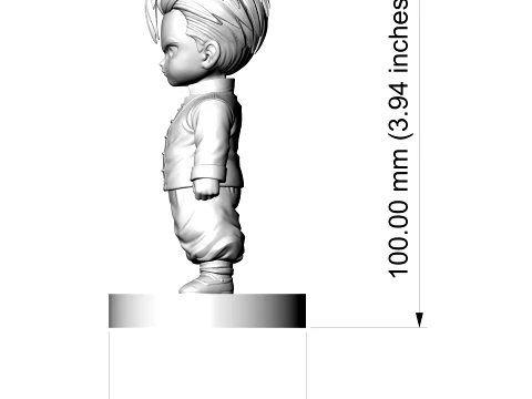 Chibi Anime Martial Artist 3D Printable Figurine 3D Print Model