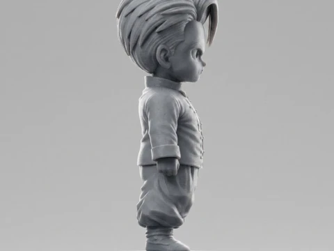 Chibi Anime Martial Artist 3D Printable Figurine 3D Print Model
