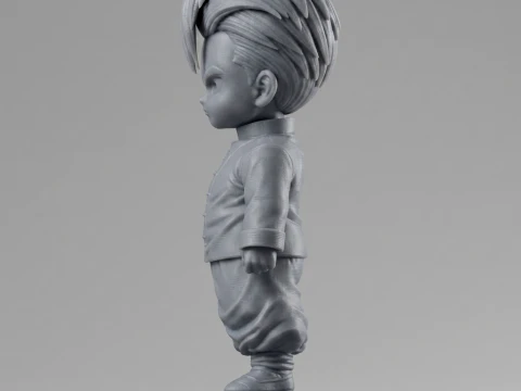 Chibi Anime Martial Artist 3D Printable Figurine 3D Print Model