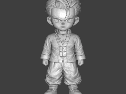 Chibi Anime Martial Artist 3D Printable Figurine 3D Print Model