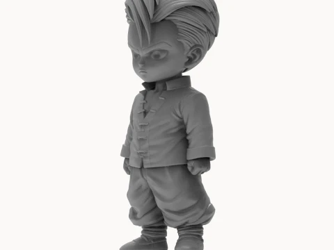 Chibi Anime Martial Artist 3D Printable Figurine 3D Print Model