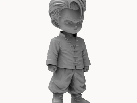 Chibi Anime Martial Artist 3D Printable Figurine 3D Print Model