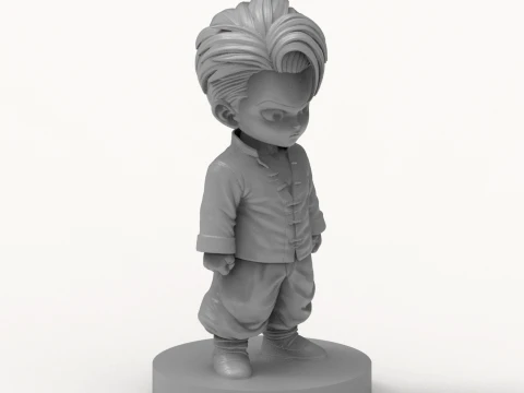Chibi Anime Martial Artist 3D Printable Figurine 3D Print Model