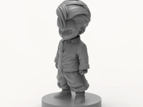 Chibi Anime Martial Artist 3D Printable Figurine 3D Print Model