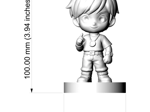 Casual Anime Adventurer 3D Printable Figurine 3D Print Model