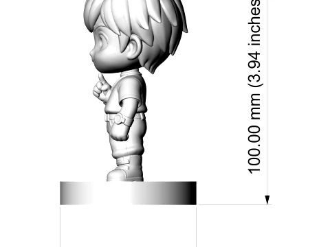 Casual Anime Adventurer 3D Printable Figurine 3D Print Model