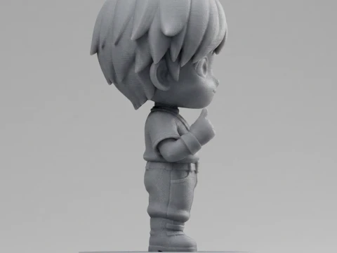 Casual Anime Adventurer 3D Printable Figurine 3D Print Model