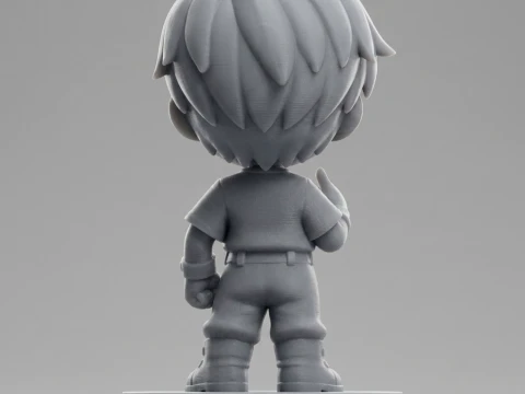 Casual Anime Adventurer 3D Printable Figurine 3D Print Model