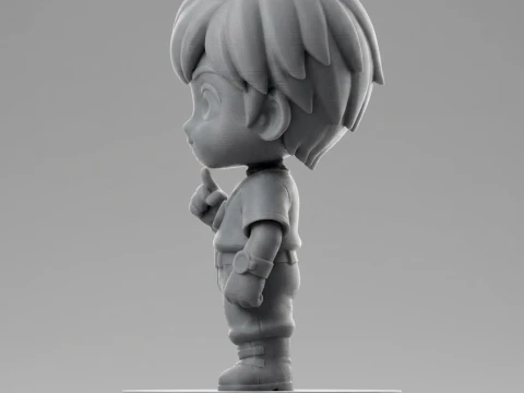 Casual Anime Adventurer 3D Printable Figurine 3D Print Model