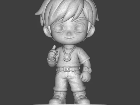 Casual Anime Adventurer 3D Printable Figurine 3D Print Model