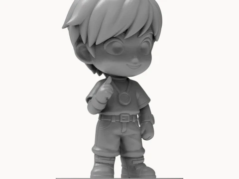 Casual Anime Adventurer 3D Printable Figurine 3D Print Model