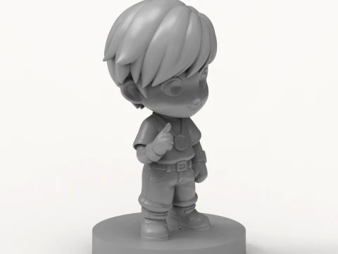 Casual Anime Adventurer 3D Printable Figurine 3D Print Model
