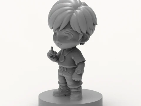 Casual Anime Adventurer 3D Printable Figurine 3D Print Model