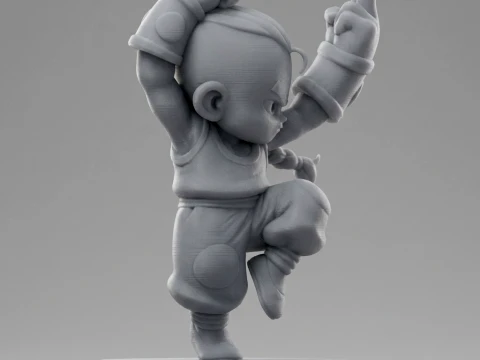 Chibi Anime Martial Artist 3D Printable Figurine 3D Print Model