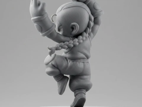 Chibi Anime Martial Artist 3D Printable Figurine 3D Print Model
