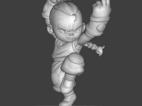 Chibi Anime Martial Artist 3D Printable Figurine 3D Print Model