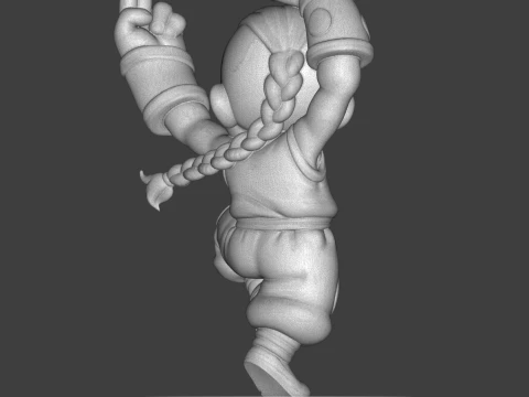 Chibi Anime Martial Artist 3D Printable Figurine 3D Print Model