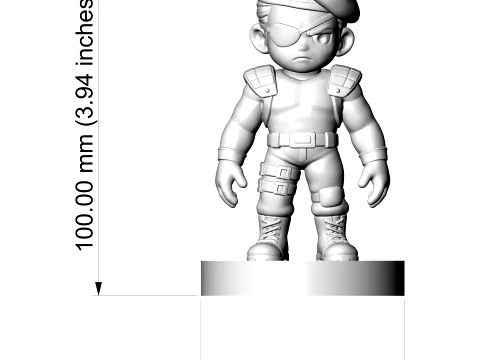 Chibi Special Forces Soldier 3D Printable Figurine 3D Print Model