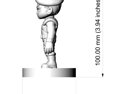 Chibi Special Forces Soldier 3D Printable Figurine 3D Print Model
