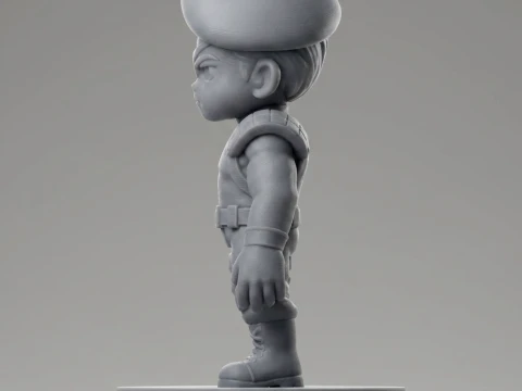 Chibi Special Forces Soldier 3D Printable Figurine 3D Print Model