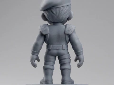 Chibi Special Forces Soldier 3D Printable Figurine 3D Print Model