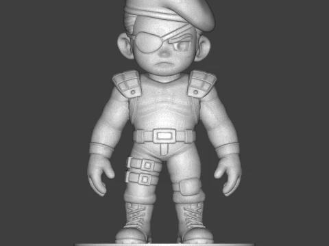Chibi Special Forces Soldier 3D Printable Figurine 3D Print Model