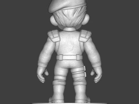 Chibi Special Forces Soldier 3D Printable Figurine 3D Print Model