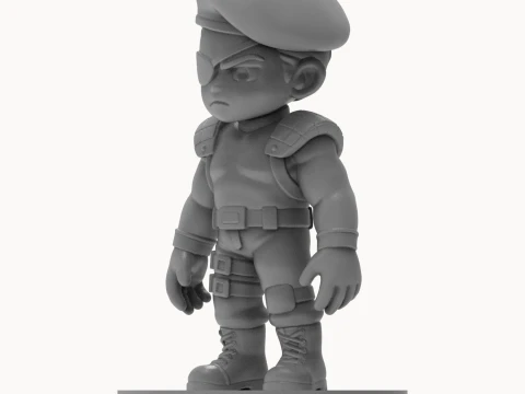 Chibi Special Forces Soldier 3D Printable Figurine 3D Print Model