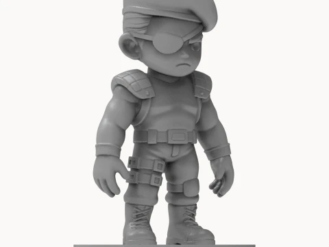 Chibi Special Forces Soldier 3D Printable Figurine 3D Print Model