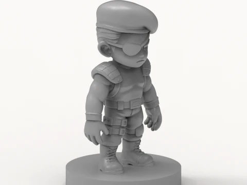 Chibi Special Forces Soldier 3D Printable Figurine 3D Print Model