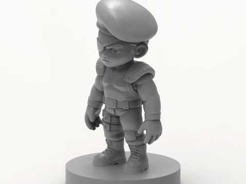 Chibi Special Forces Soldier 3D Printable Figurine 3D Print Model
