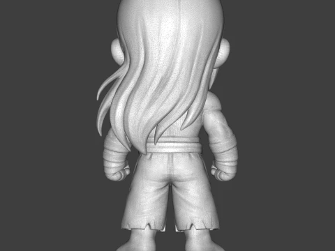 Chibi Anime Martial Arts Warrior 3D Printable Figurine 3D Print Model