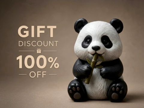 Panda 3D Printable Figurine Modelo de Impressão 3D