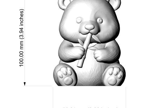 Panda 3D Printable Figurine 3D Print Model