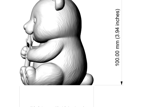 Panda 3D Printable Figurine 3D Print Model