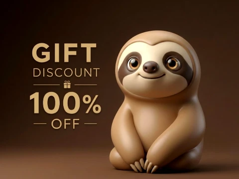 Sloth Figurine 3D Printable Modelo de Impressão 3D