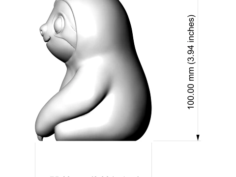Sloth Figurine 3D Printable 3D Print Model